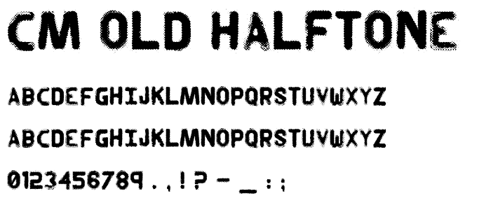 CM Old Halftone font